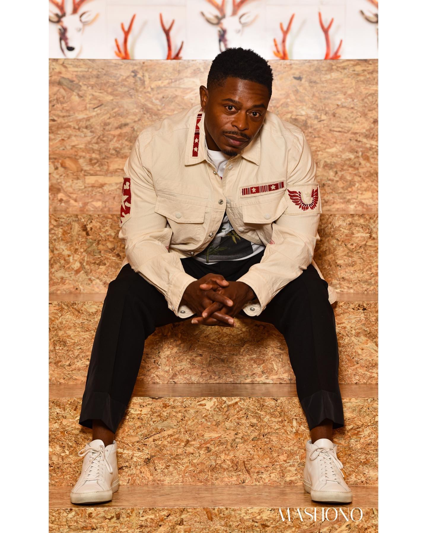 One Of Them Ones! #kareemgrimes for Mashono Magazine in #Valentino Jacket #ferragamo Pants @commonprojects sneakers! Thank You Kareem for the vibes and genuine energy! #salute Mashono Magazine June/July Issue is available now! Link in Bio!